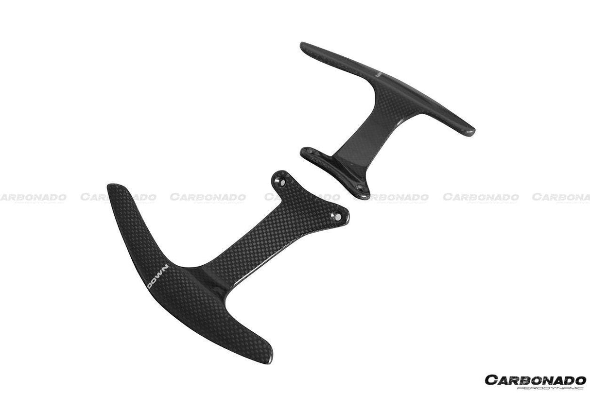 2015-2026 Ferrari Dry Carbon Fiber Paddle Shifters Carbonado (OE) | Fits F8, 488, Pista, 812, GTC4Lusso