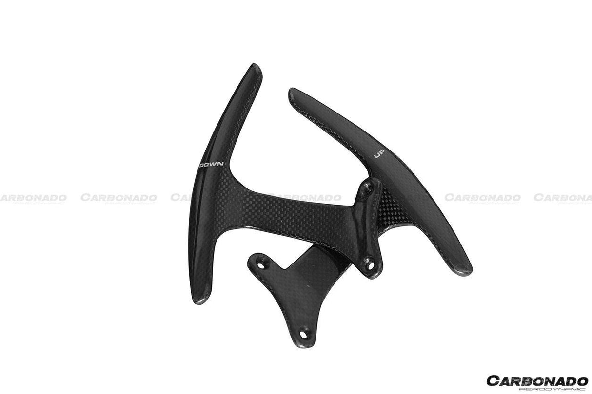 2015-2026 Ferrari Dry Carbon Fiber Paddle Shifters Carbonado (OE) | Fits F8, 488, Pista, 812, GTC4Lusso