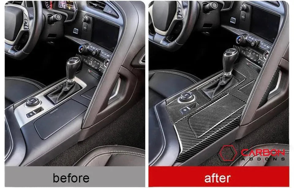 C7 Corvette 2014-2019 Center Console Carbon Fiber Overlay