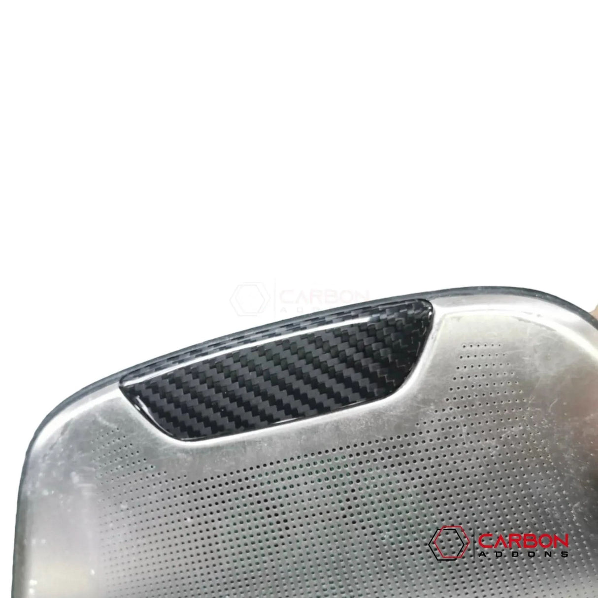 C8 Corvette Real Carbon Fiber Middle Speaker / Mode Selector Badge Covers | Interior Upgrade (2020–2026)