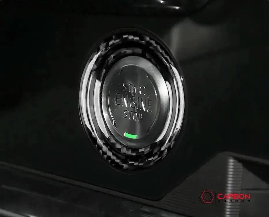C8 Corvette Real Carbon Fiber Start/Stop Button Surround Trim Cover | Interior Upgrade (2020–2026)