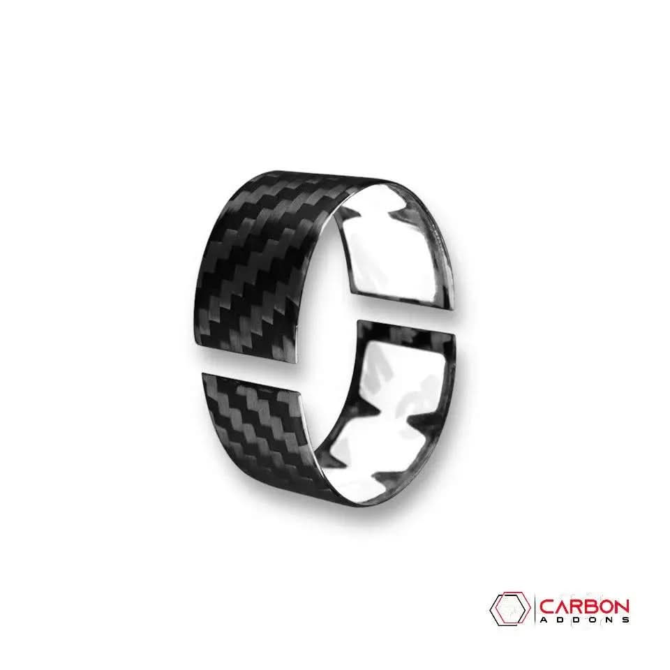 C8 Corvette Real Carbon Fiber Steering Wheel Racing Stripe Covers (2020–2026)