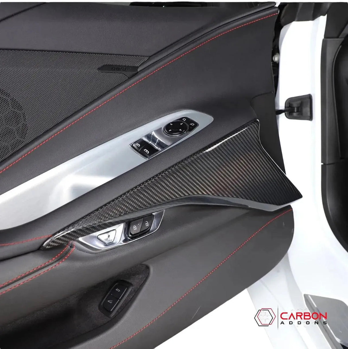 C8 Corvette 2020+ Real Carbon Fiber Lower Door Panel Trim Cover