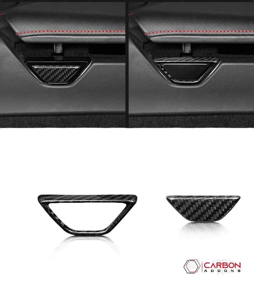 C8 Corvette Real Carbon Fiber Armrest Button & Trim Covers | Interior Overlay (2020–2026)