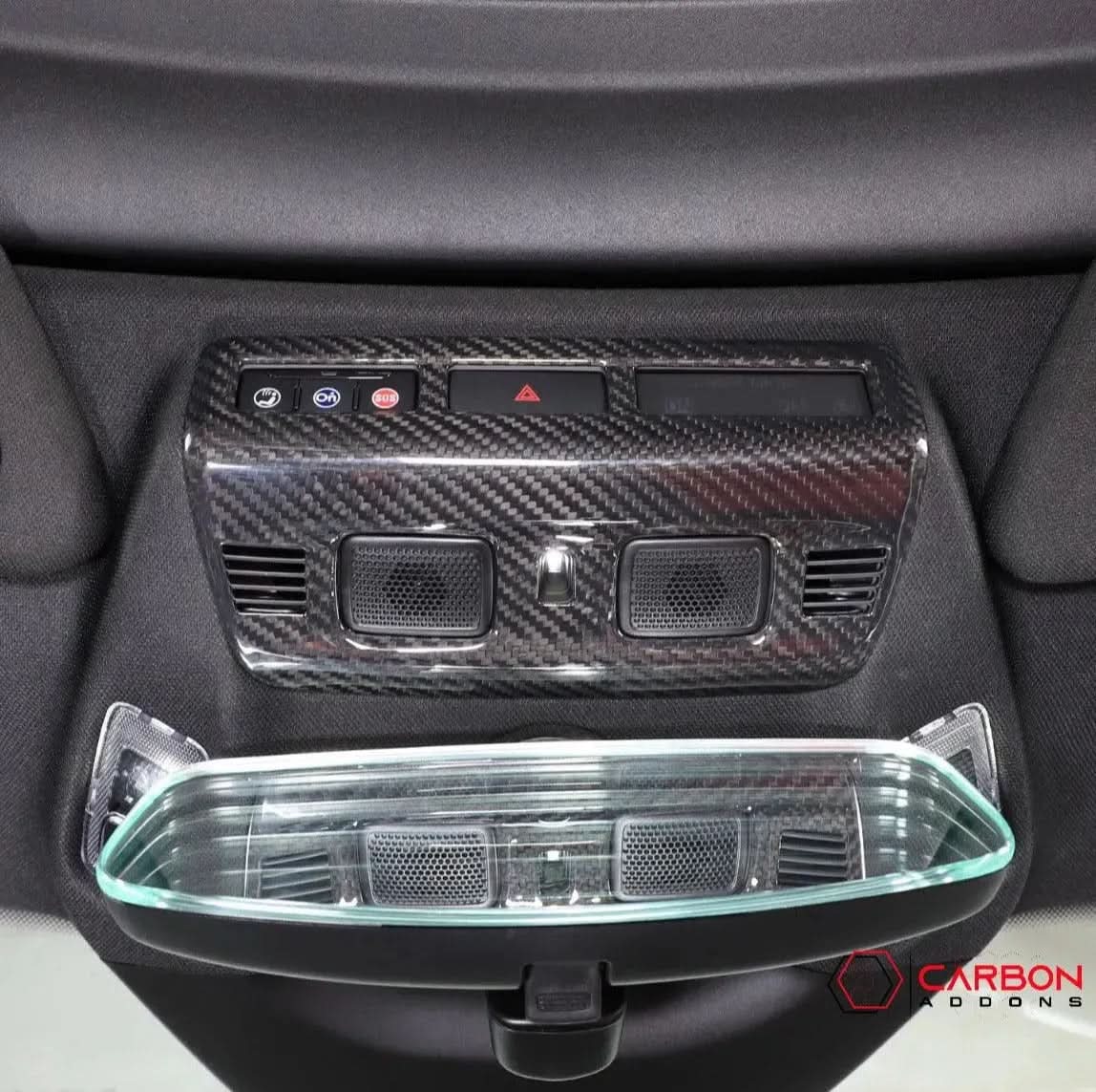 C8 Corvette Real Carbon Fiber Overhead Dome Light Trim Cover | InteriorUpgrade (2020–2026)