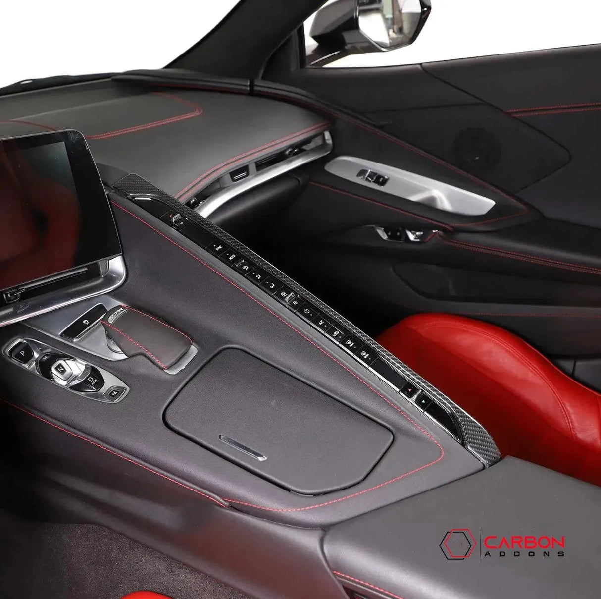 C8 Corvette Carbon Fiber Upper Right Center Console Cover