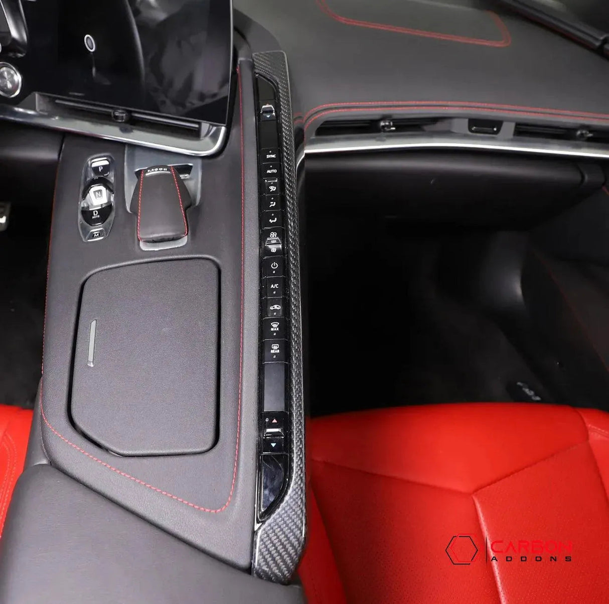 C8 Corvette Carbon Fiber Upper Right Center Console Cover