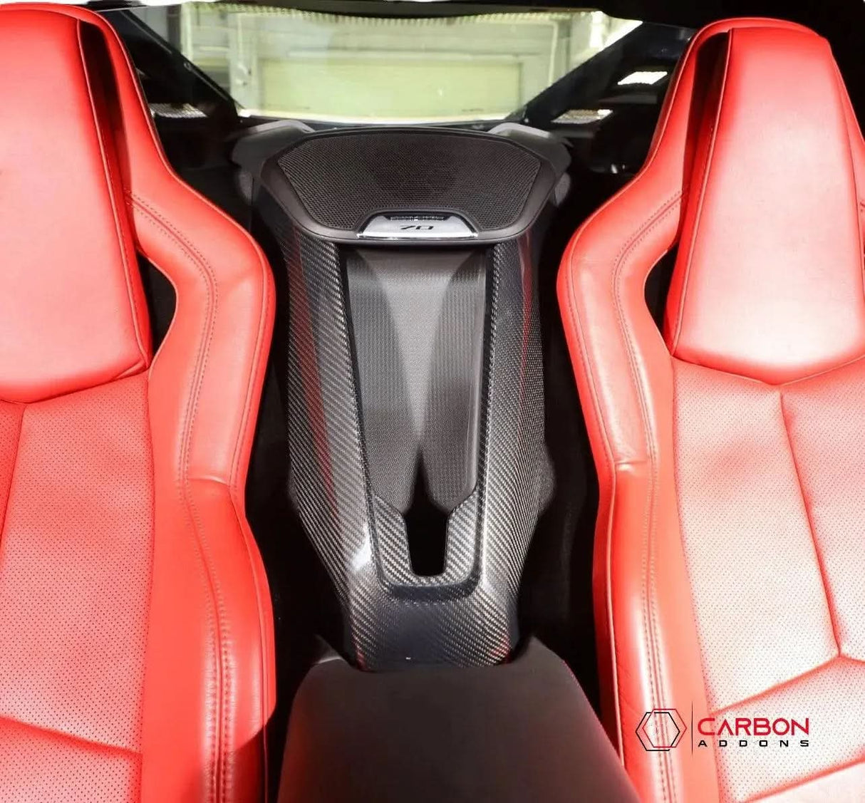 C8 Corvette Real Carbon Fiber Waterfall Panel Trim Cover | Interior Overlay (2020–2026)