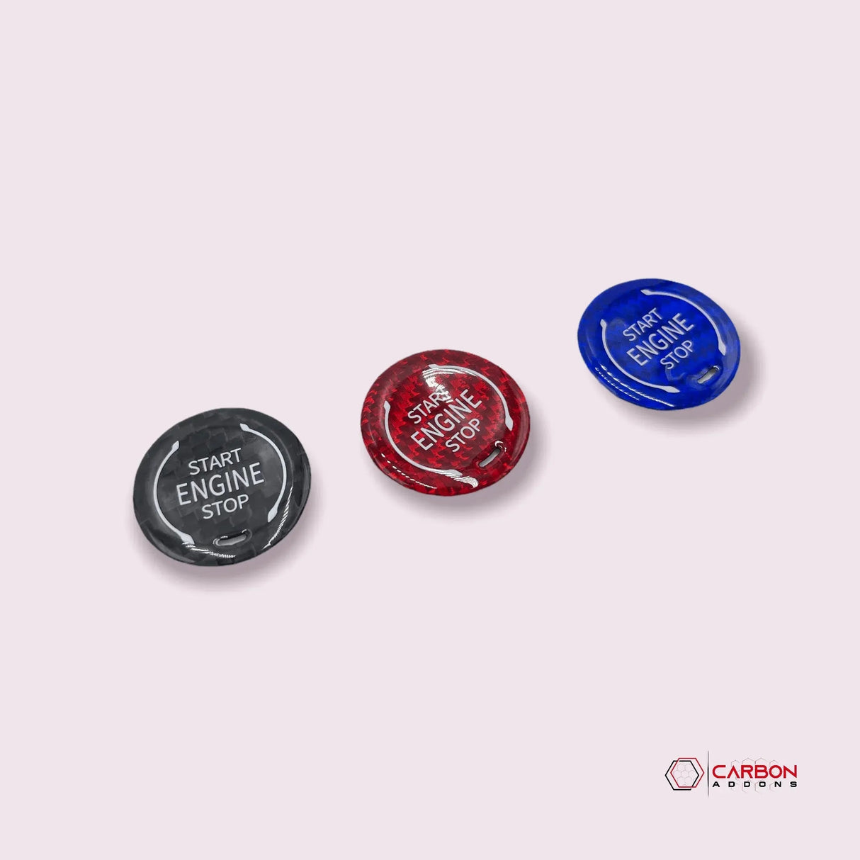 C8 CORVETTE ENGINE START/STOP BUTTON - BLACK, RED, BLUE CARBON FIBER