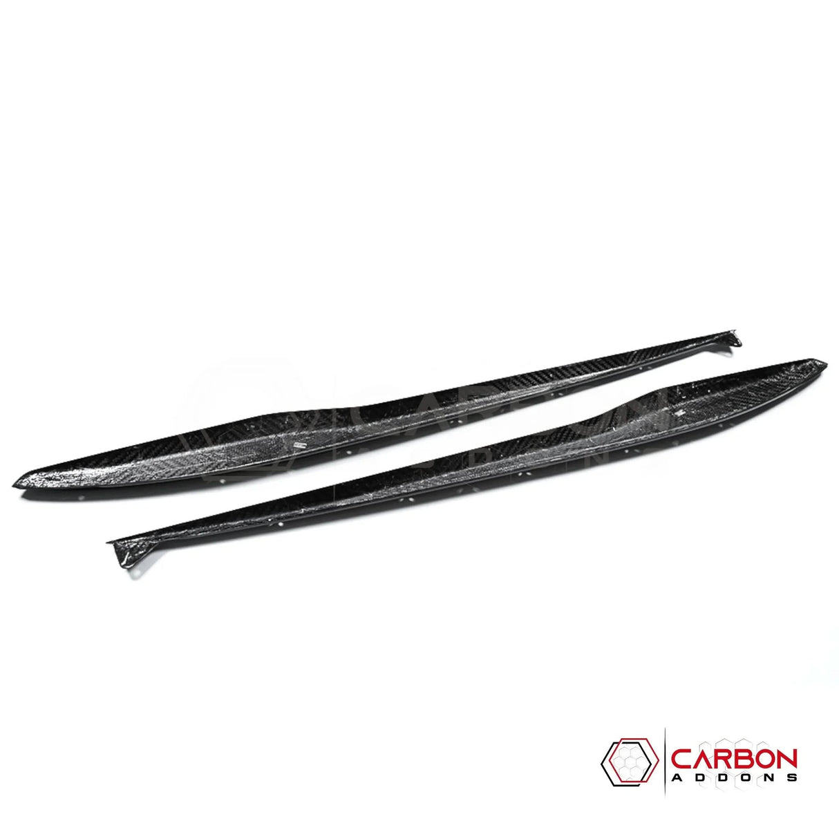 C8 Corvette Z06 & E-Ray DRY Carbon Fiber Side Skirts | 2023–2026 Real Dry Carbon OEM Fit