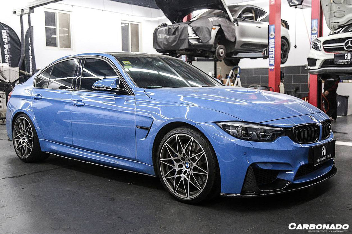 2014-2020 BMW M4 F82 F80 M3 MP Style Carbon Fiber Side Skirts Under Board