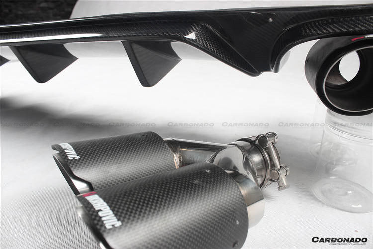2015-2020 Lexus GS GSF AM Style Carbon Fiber Rear Lip With exhaust tips