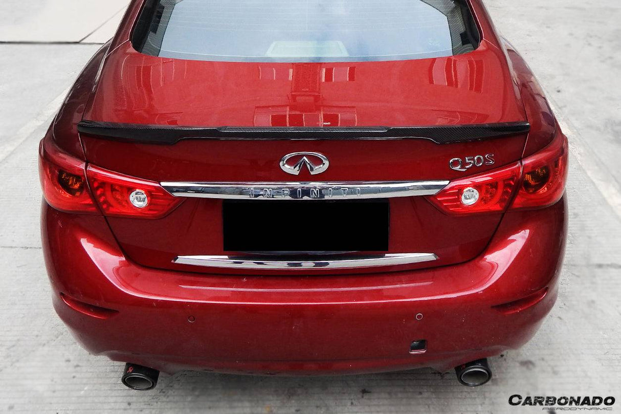 2014-2024 Infiniti Q50 Sedan RW Style Carbon Fober Trunk Spoiler