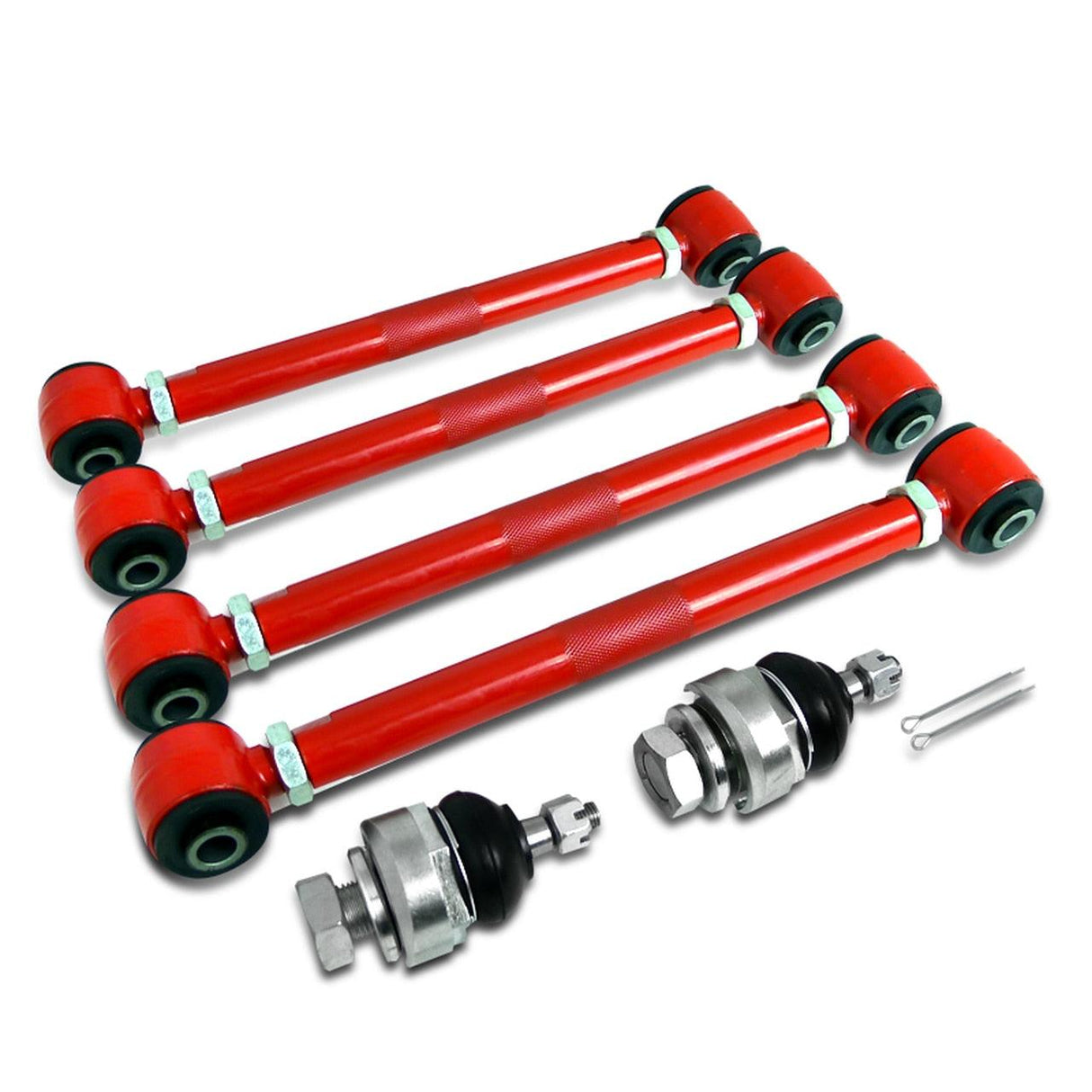 Spec-D Camber Kit Honda Accord (2003-2007) Front and Rear - 6 Piece - Red