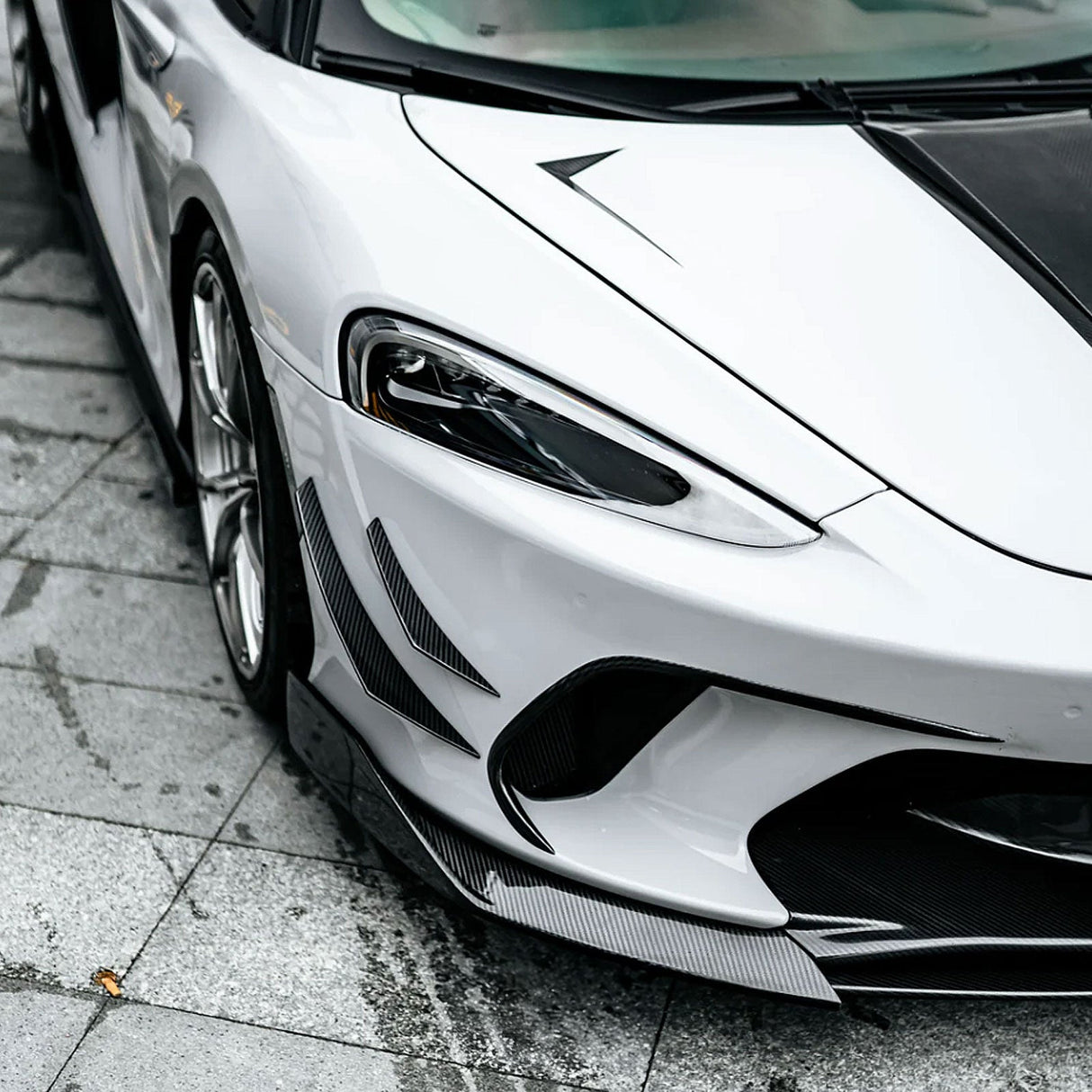 PRO Style Dry Carbon Fiber Front Bumper Splitters for McLaren GT