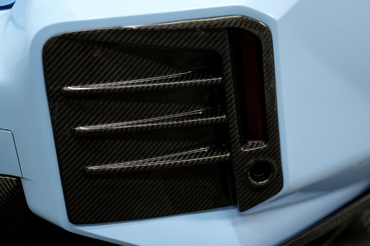 2021-UP BMW M2 G87 AD Style Dry Carbon FIber Rear Bumper Canards