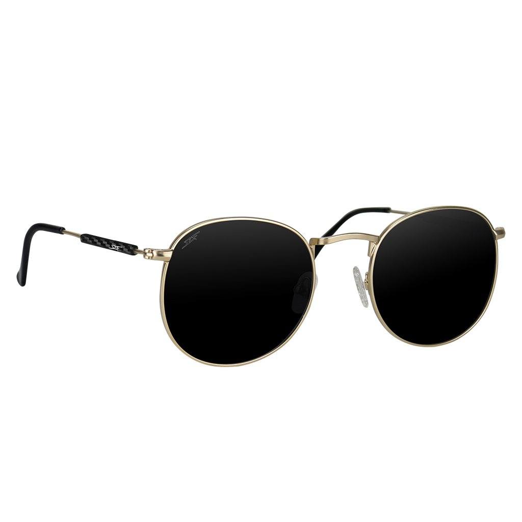 ●CAPTAIN● Carbon Fiber Sunglasses (Polarized Lens | Carbon Fiber Temples | Gold)