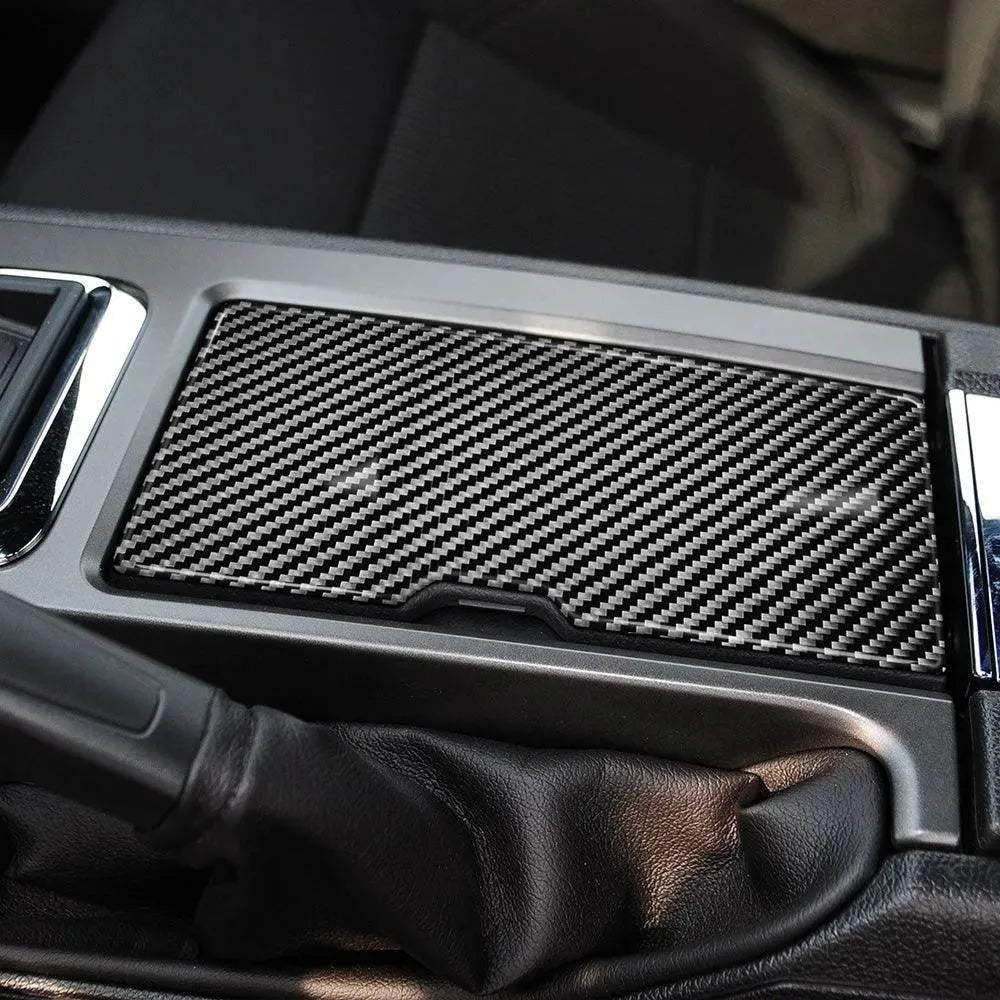 Carbon Fiber Center Console Trim Interior Overlay For Mustang 2010-2014