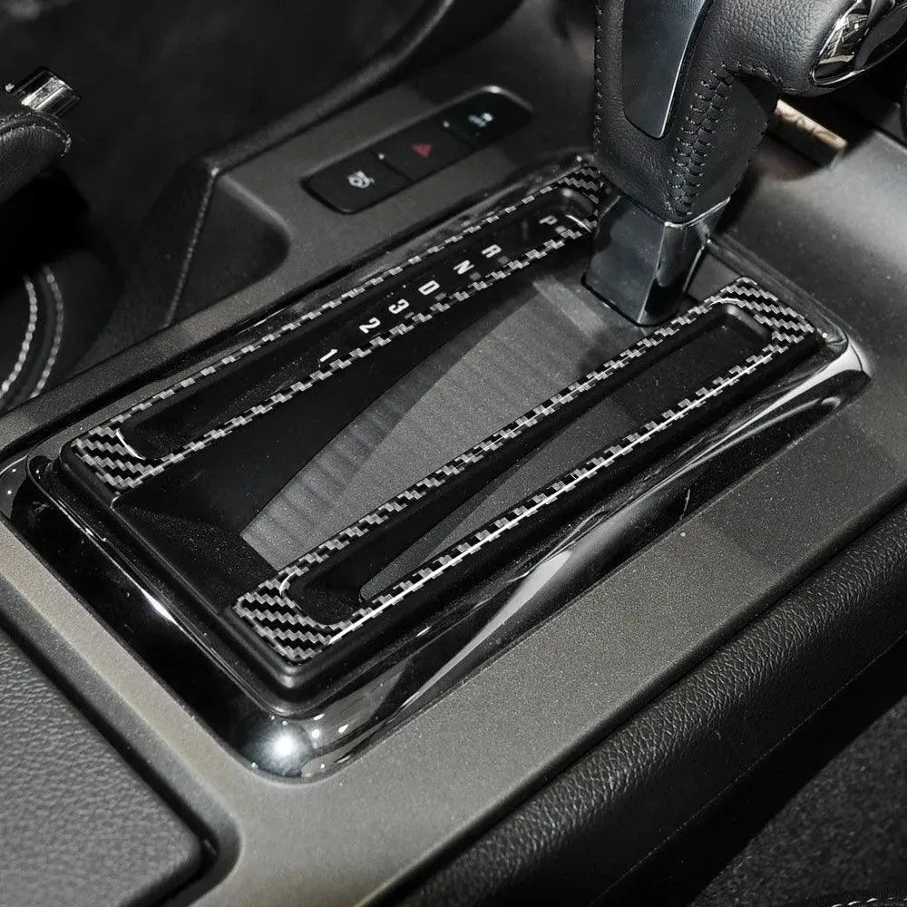 Carbon Fiber Center Console Trim Interior Overlay For Mustang 2010-2014