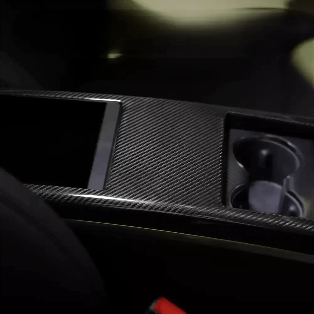 Carbon fiber Center console trim panel for Model S/X 2022+