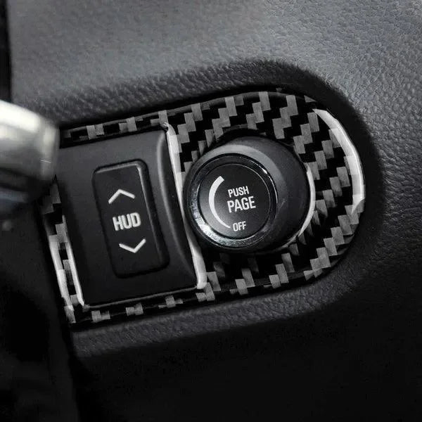 Carbon Fiber HUD Switch Panel Overlay for Chevrolet Camaro 2010-2015