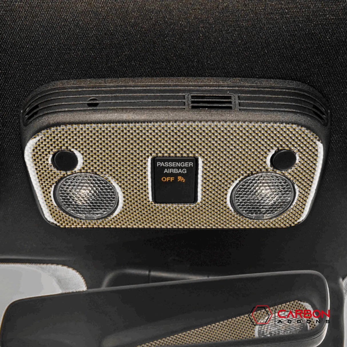 Carbon Fiber Overhead Dome Light Trim Overlay for Mustang 2015-2023