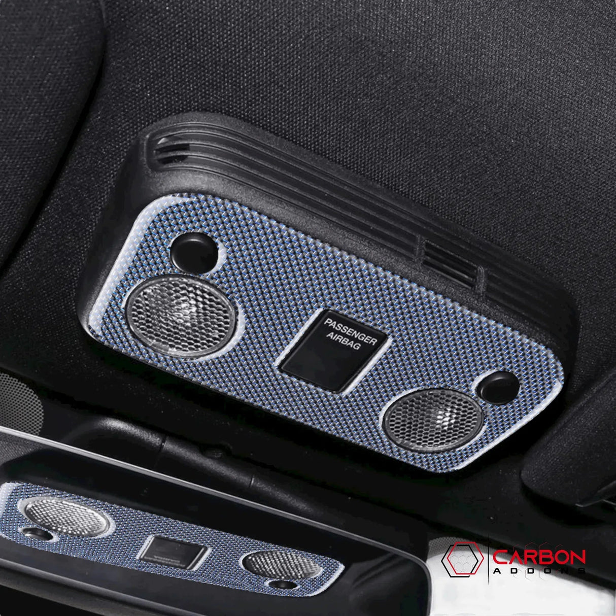 Carbon Fiber Overhead Dome Light Trim Overlay for Mustang 2015-2023