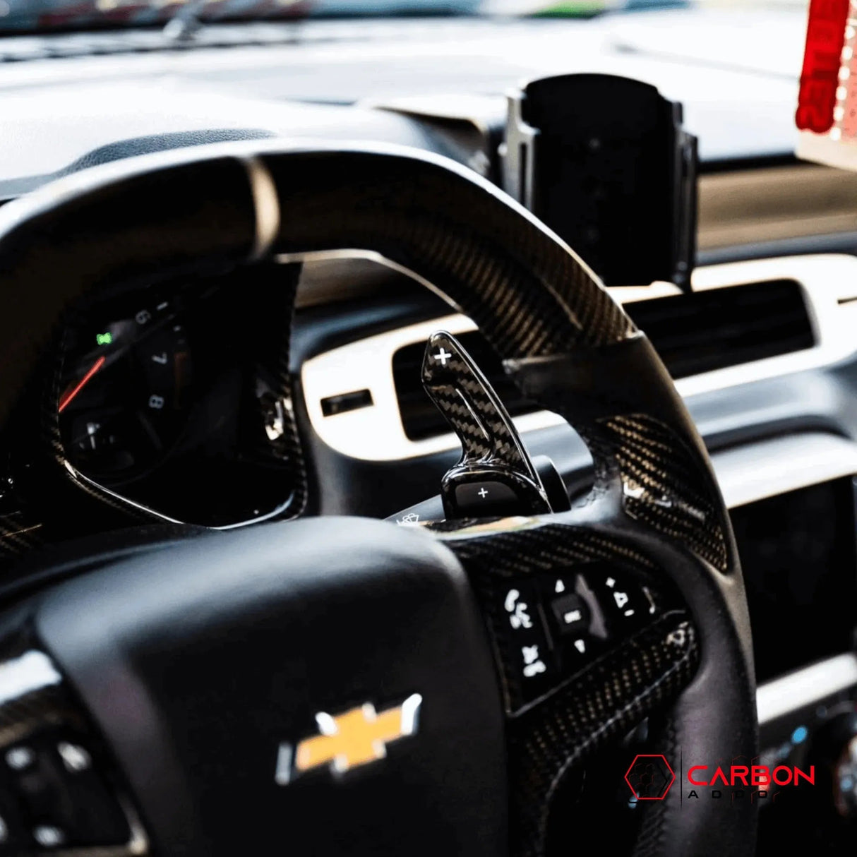 Real Carbon Fiber Paddle Shifter Extensions | 2012-2015 Chevy Camaro (5th Gen)