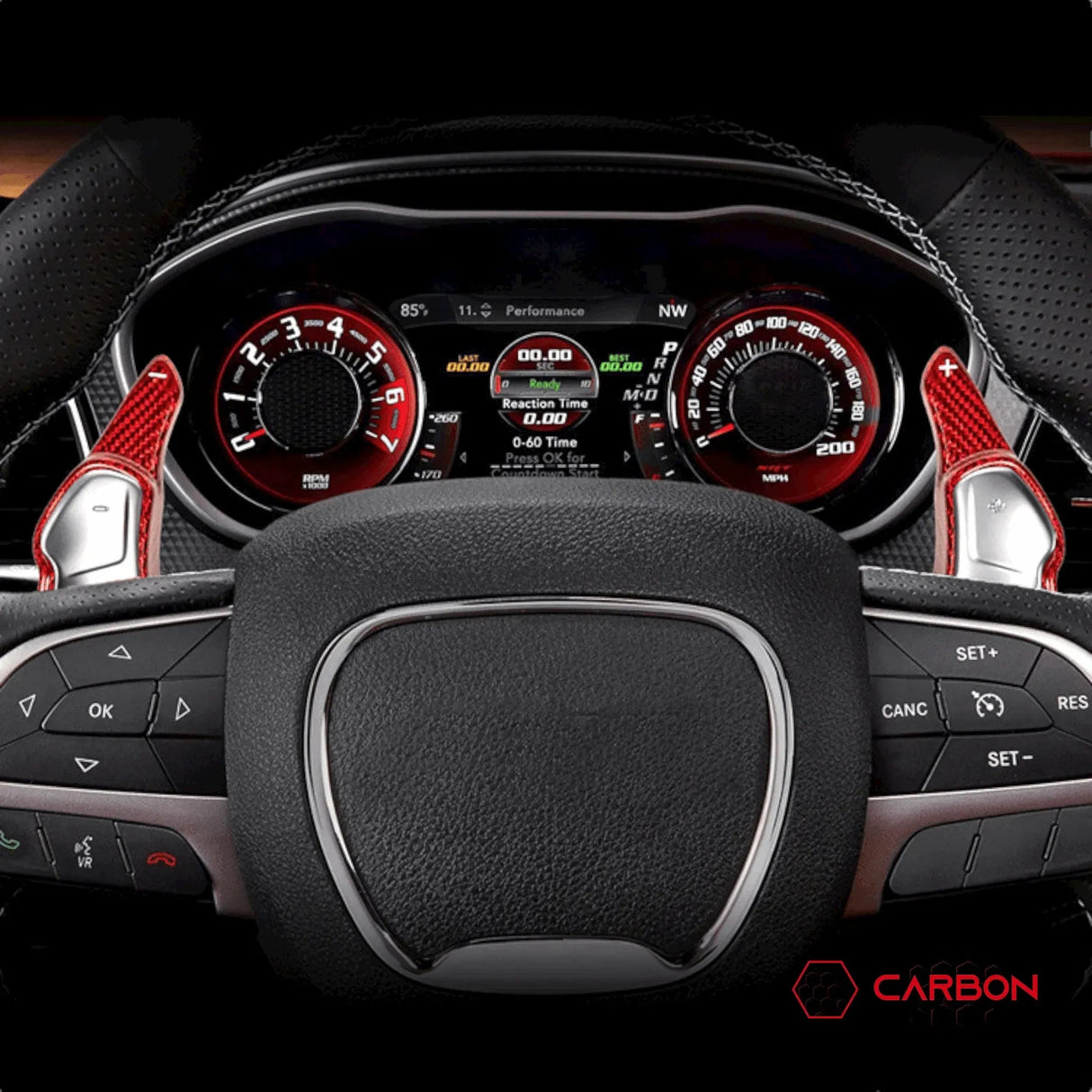 Carbon Fiber Paddle Shifter Extensions for Dodge Charger Challenger | Chrysler 300 | Jeep