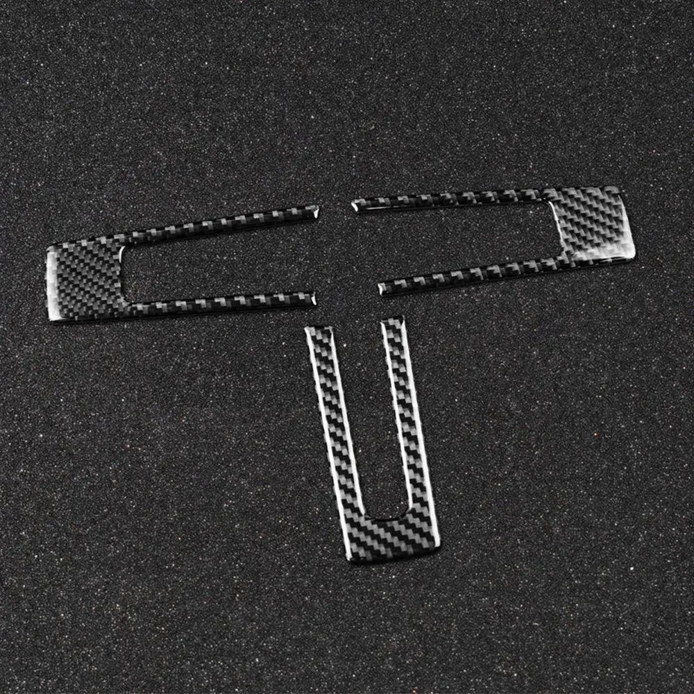 Carbon Fiber Steering Wheel Trim Interior Overlay For Mustang 2010-2014