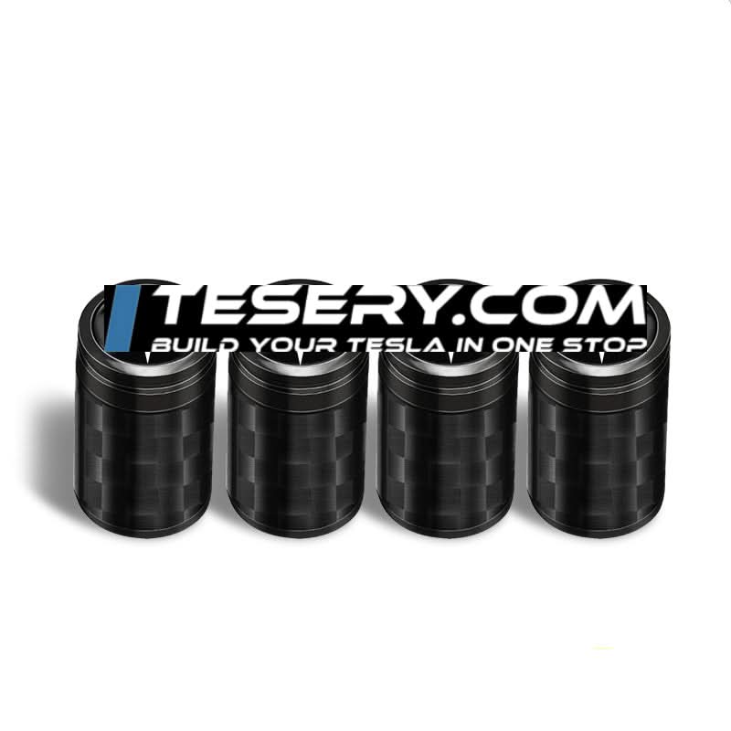 Carbon Fibre Car Wheel Tire Valve Stem Cap For Tesla Model3/Y/X/S(4pcs)