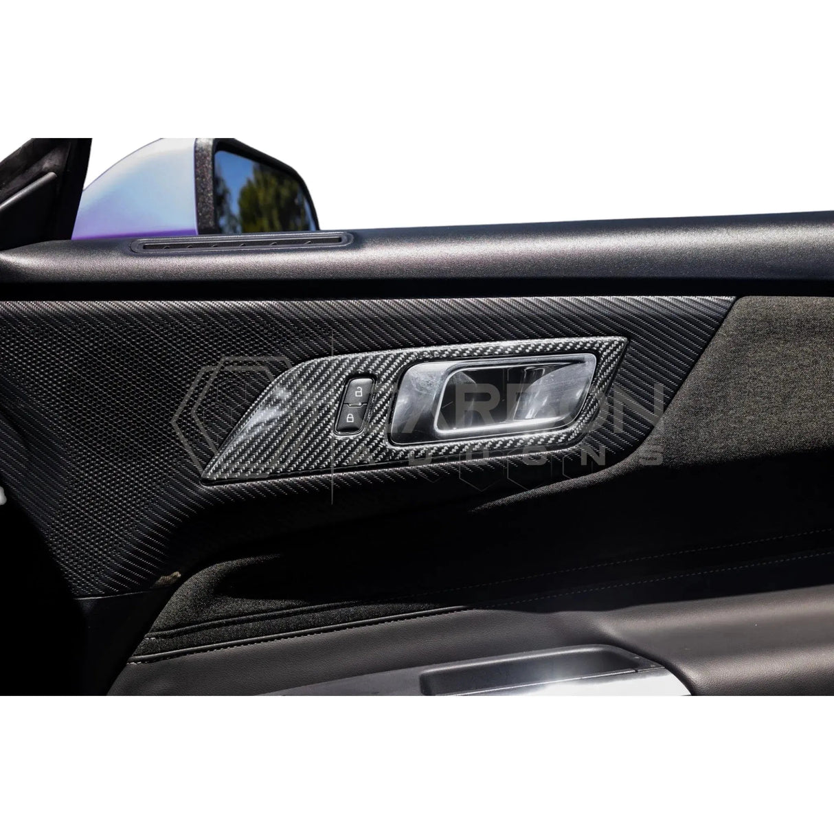 2024+ S650 Mustang Hard Carbon Fiber Door Handle Trim Cover