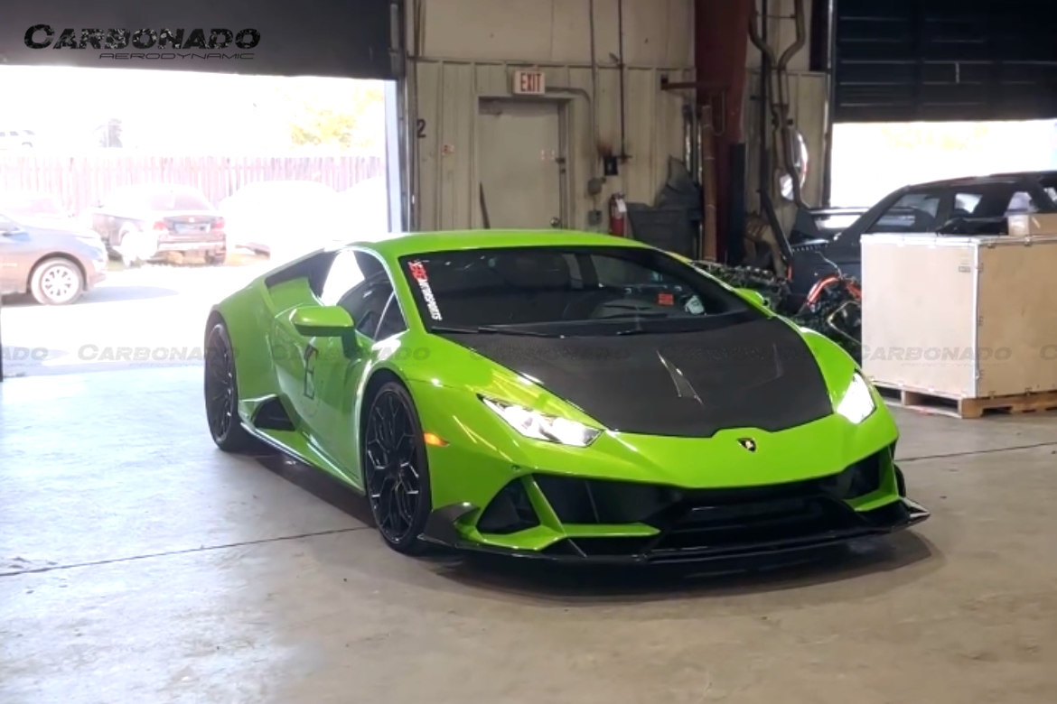 2015-2025 Lamborghini Huracan LP610 LP580 Evo Tecnica CADO Style Carbon Fiber Hood