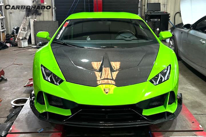 2015-2025 Lamborghini Huracan LP610 LP580 Evo Tecnica CADO Style Carbon Fiber Hood