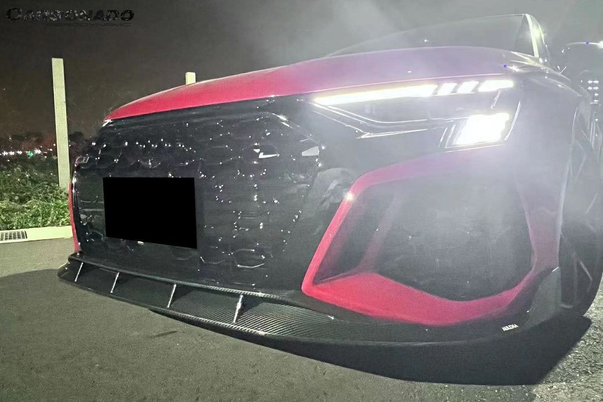 2021-2024 Audi RS3 8Y.0 Sedan And Sportback AD Style Dry Carbon Fiber Front Lip
