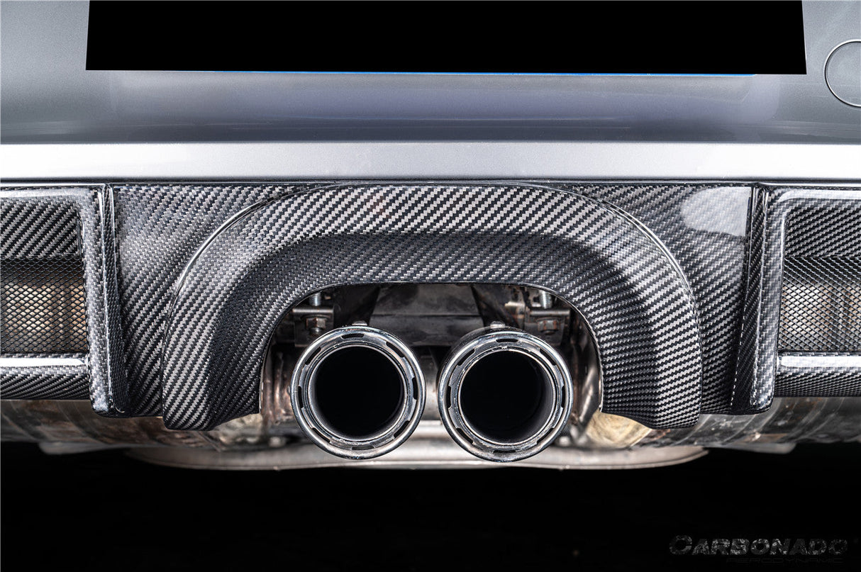 2017-2025 Porsche 718 Cayman Boxster GT4 Style Dry Carbon Fiber Middle Exhaust Rear Diffuser Lip