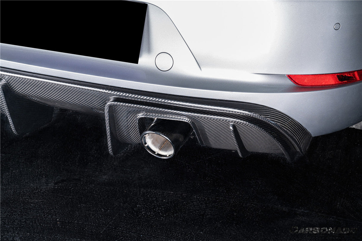 2017-2025 Porsche 718 Cayman Boxster GT4RS Style Autoclave Carbon Fiber Rear Diffuser Lip With Winglets And Exhaust Tips