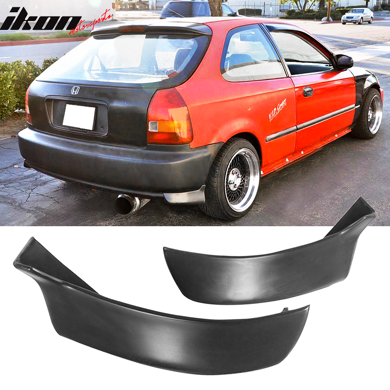 Fits 99-00 Civic EK SIR Front Bumper Lip + Rear Bumper Lip Spats