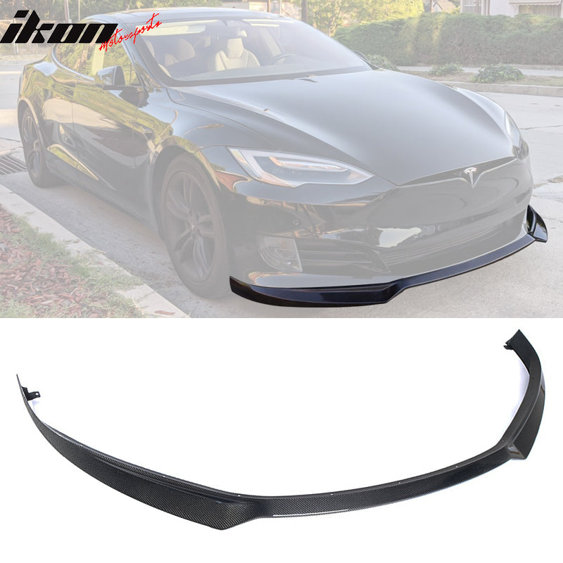 2017-2020 Tesla Model S IKON Front Lip + Trunk Spoiler CF