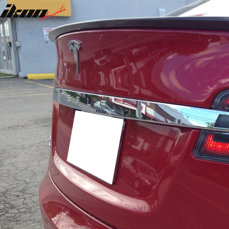 2017-2020 Tesla Model S IKON Front Lip + Trunk Spoiler CF