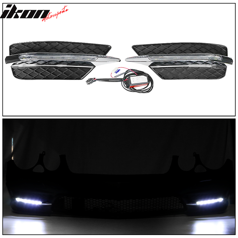 2007-2009 Mercedes-Benz W211 E Class Front Bumper with Grille LED DRL