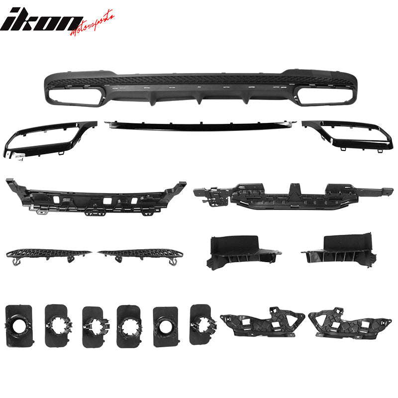 2014-2016 Mercedes-Benz W212 E Class Rear Bumper Cover Diffuser Trim