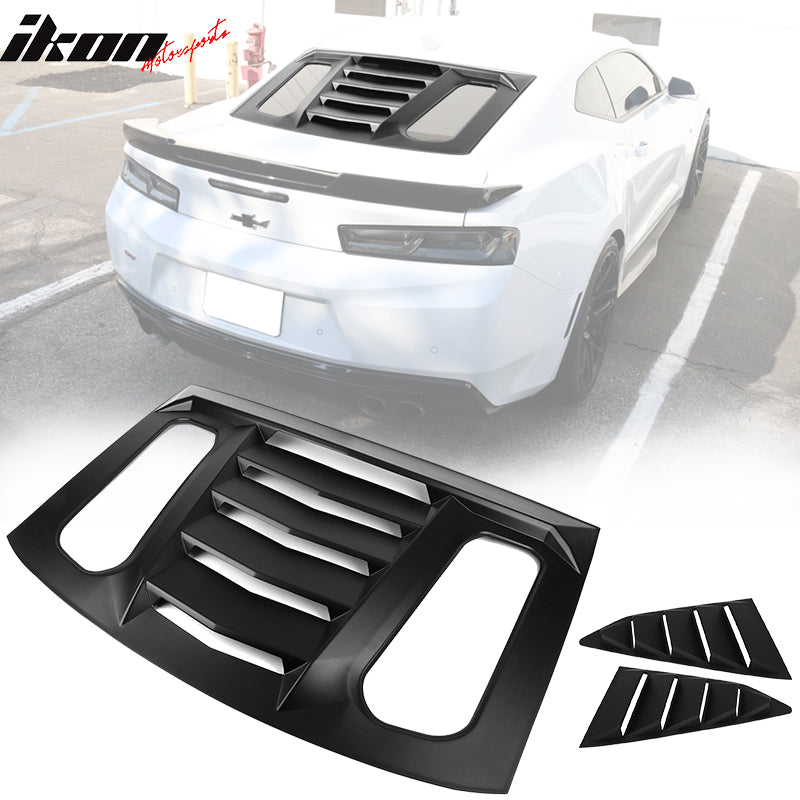 2016-2024 Chevy Camaro Unpainted Rear Window Louver Side Vent ABS