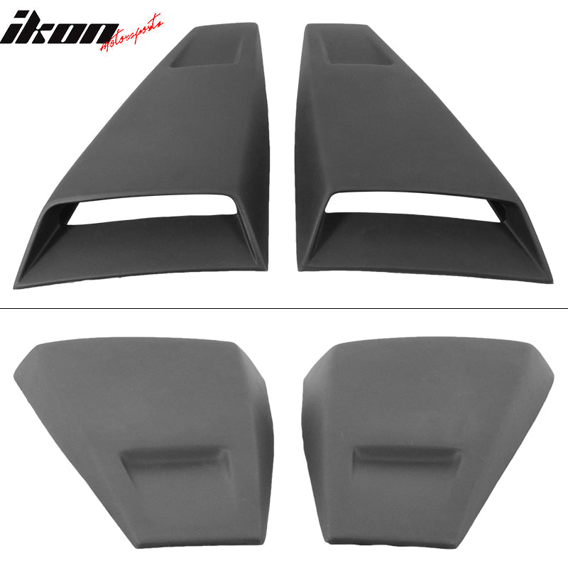 2005-2014 Ford Mustang Rear Unpainted Window Louvers Side Vent Scoops