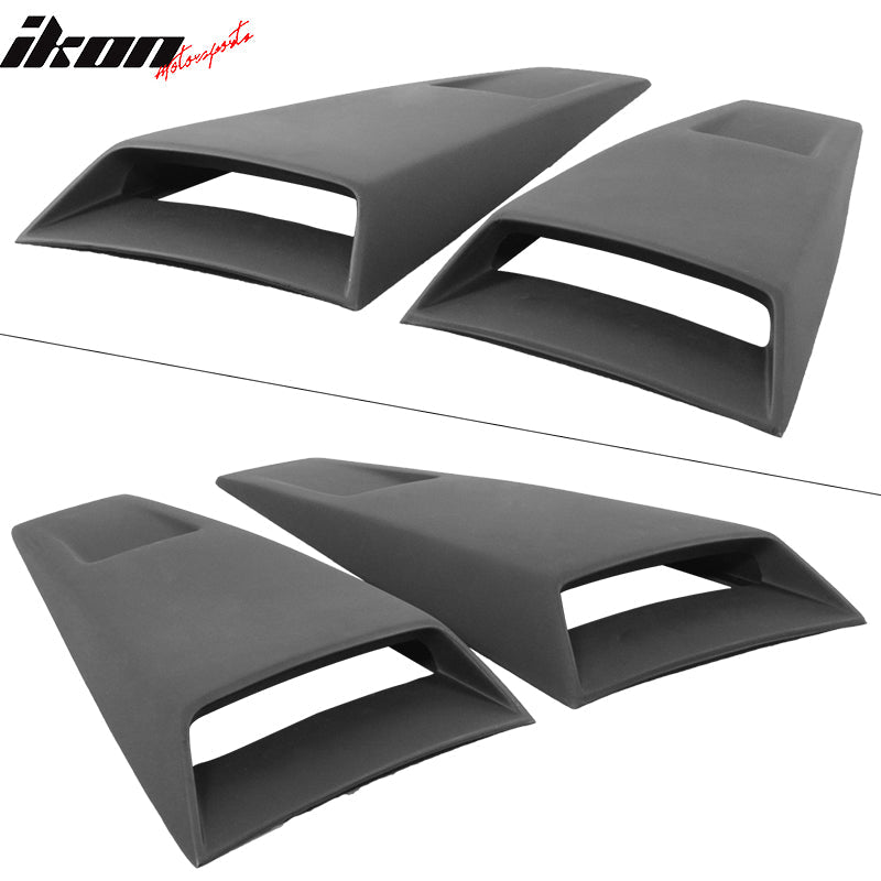 2005-2014 Ford Mustang Rear Unpainted Window Louvers Side Vent Scoops