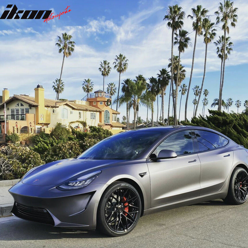 2017-2023 Tesla 3 Unpainted Black Front Bumper Shield Guard Cover PP