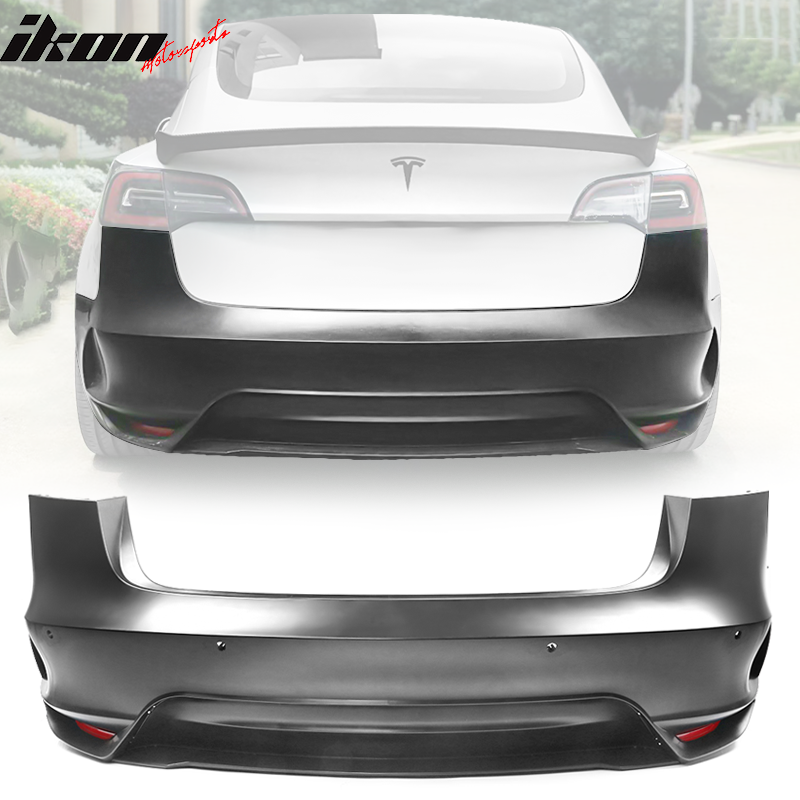 2017-2023 Tesla 3 Unpainted Black Front Bumper Guard Rear Bumper PP