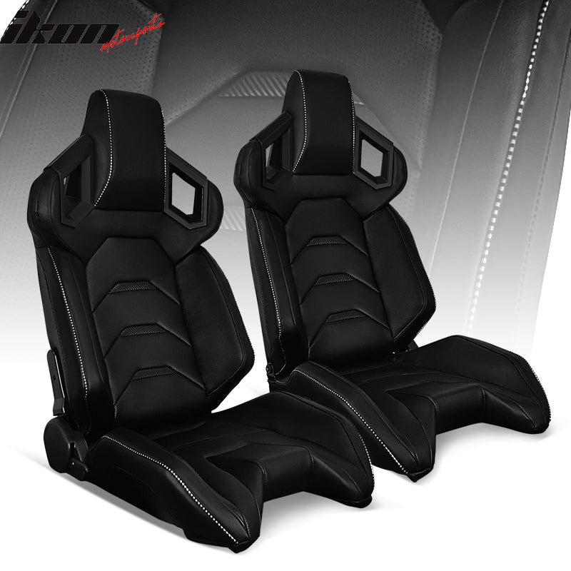 Universal Racing Seat Dual Slider PU Carbon Leather