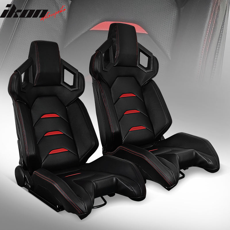 Universal Racing Seat Dual Slider PU Carbon Leather
