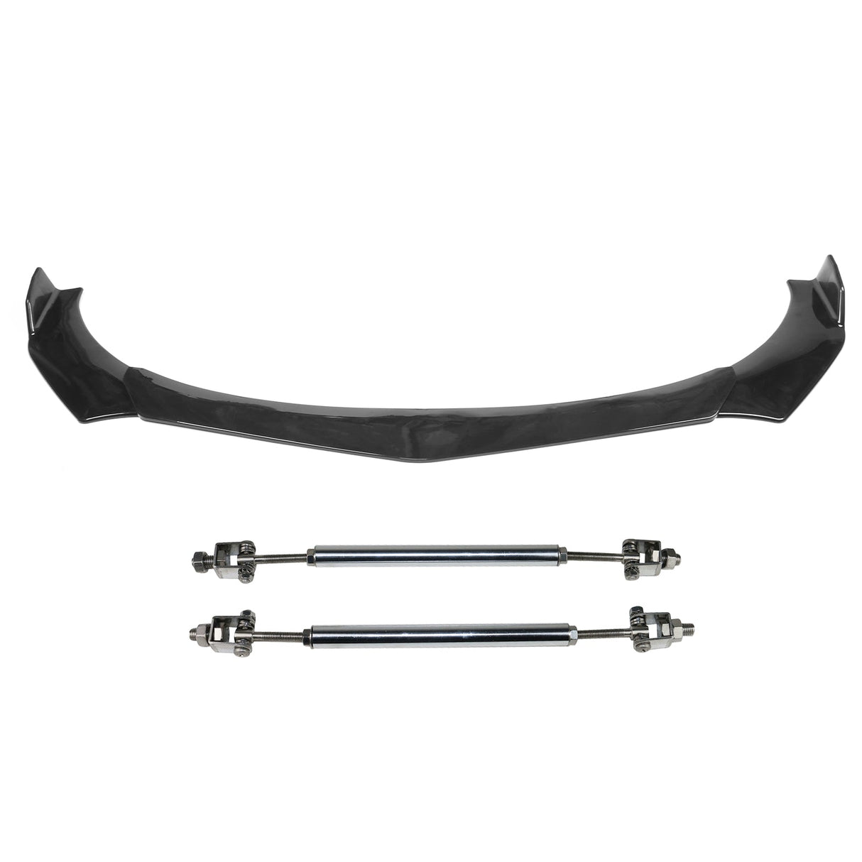 Honda Civic 62"-66" 3PCS B Style Black Front Lip with Strut Rods